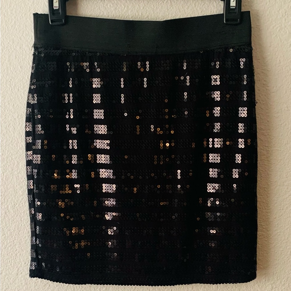 Black sequin skirt